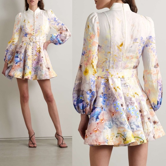 Zimmermann Dresses & Skirts - Zimmermann Rhythmic Floral Linen Dress